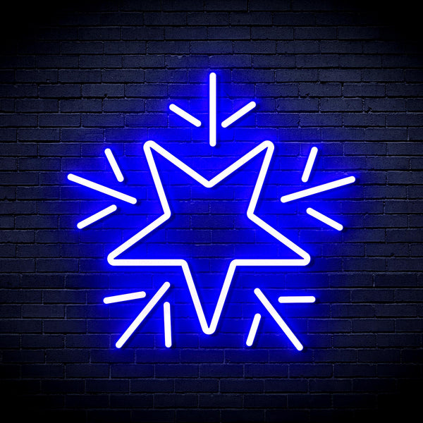advpro-flashing-star-ultra-bright-led-neon-sign-fnu0106 - Blue