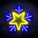 advpro-flashing-star-ultra-bright-led-neon-sign-fnu0106 - Blue & Yellow