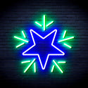 advpro-flashing-star-ultra-bright-led-neon-sign-fnu0106 - Green & Blue