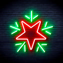 advpro-flashing-star-ultra-bright-led-neon-sign-fnu0106 - Green & Red
