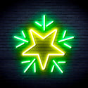advpro-flashing-star-ultra-bright-led-neon-sign-fnu0106 - Green & Yellow