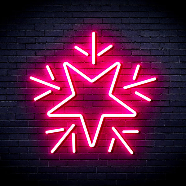 advpro-flashing-star-ultra-bright-led-neon-sign-fnu0106 - Pink