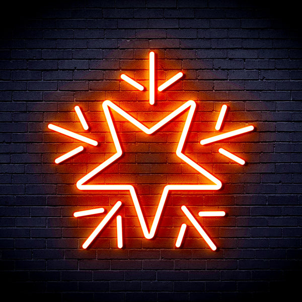 advpro-flashing-star-ultra-bright-led-neon-sign-fnu0106 - Orange