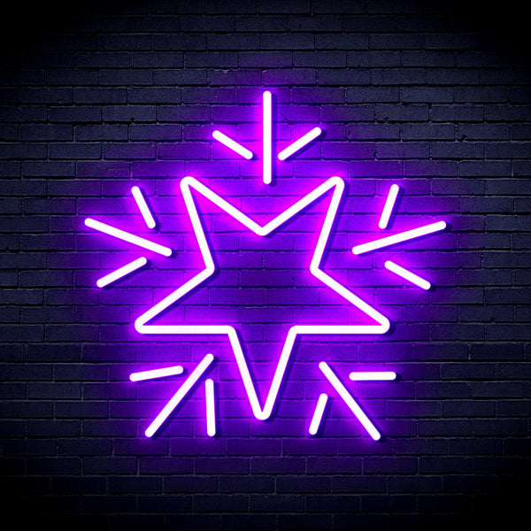 advpro-flashing-star-ultra-bright-led-neon-sign-fnu0106 - Purple