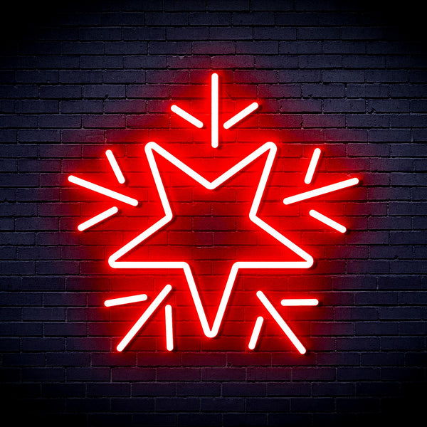 advpro-flashing-star-ultra-bright-led-neon-sign-fnu0106 - Red