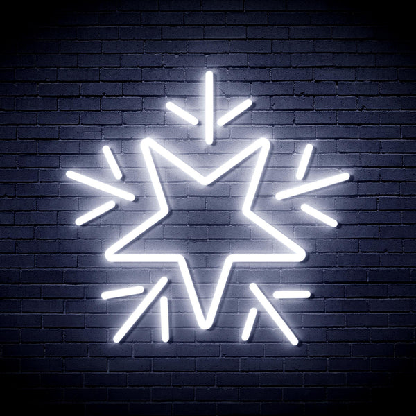 advpro-flashing-star-ultra-bright-led-neon-sign-fnu0106 - White