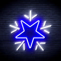 advpro-flashing-star-ultra-bright-led-neon-sign-fnu0106 - White & Blue