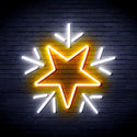advpro-flashing-star-ultra-bright-led-neon-sign-fnu0106 - White & Golden Yellow