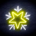 advpro-flashing-star-ultra-bright-led-neon-sign-fnu0106 - White & Yellow