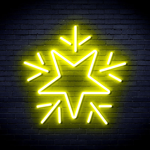 advpro-flashing-star-ultra-bright-led-neon-sign-fnu0106 - Yellow