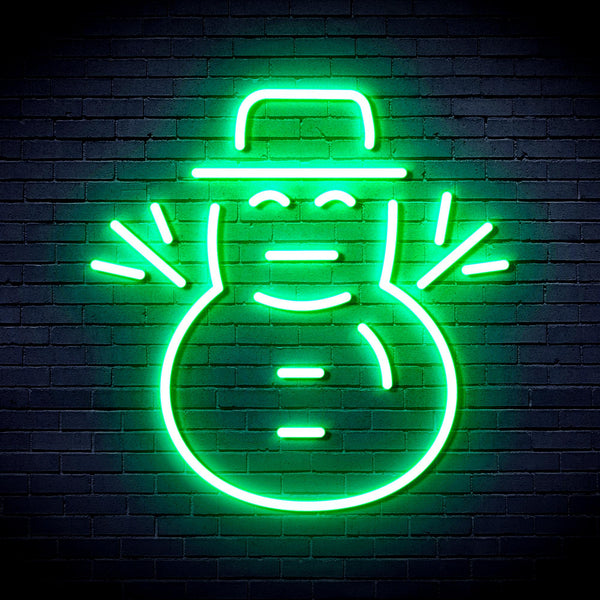 advpro-snowman-ultra-bright-led-neon-sign-fnu0107 - Green