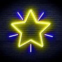 advpro-flashing-star-ultra-bright-led-neon-sign-fnu0109 - Blue & Yellow