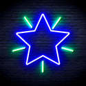 advpro-flashing-star-ultra-bright-led-neon-sign-fnu0109 - Green & Blue