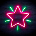 advpro-flashing-star-ultra-bright-led-neon-sign-fnu0109 - Green & Pink