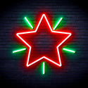 advpro-flashing-star-ultra-bright-led-neon-sign-fnu0109 - Green & Red
