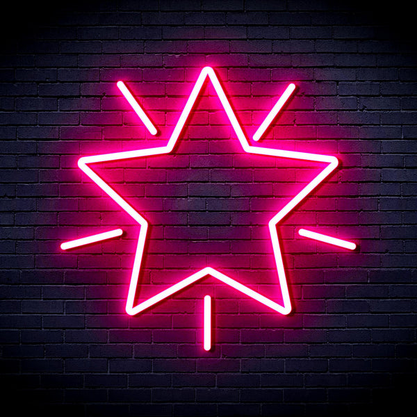 advpro-flashing-star-ultra-bright-led-neon-sign-fnu0109 - Pink