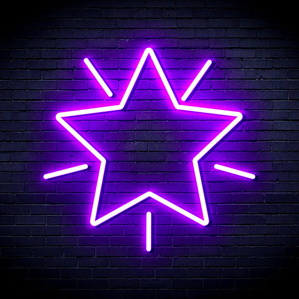 advpro-flashing-star-ultra-bright-led-neon-sign-fnu0109 - Purple
