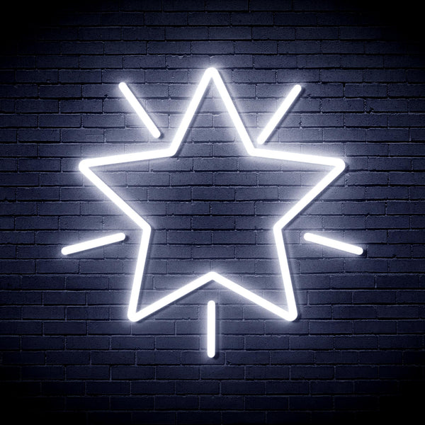 advpro-flashing-star-ultra-bright-led-neon-sign-fnu0109 - White