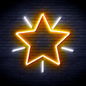 advpro-flashing-star-ultra-bright-led-neon-sign-fnu0109 - White & Golden Yellow