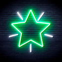 advpro-flashing-star-ultra-bright-led-neon-sign-fnu0109 - White & Green
