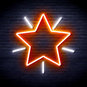 advpro-flashing-star-ultra-bright-led-neon-sign-fnu0109 - White & Orange