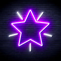 advpro-flashing-star-ultra-bright-led-neon-sign-fnu0109 - White & Purple