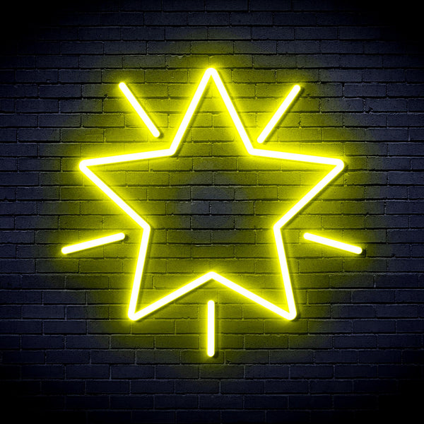 advpro-flashing-star-ultra-bright-led-neon-sign-fnu0109 - Yellow