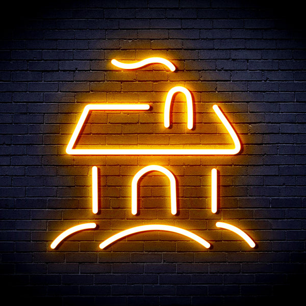advpro-house-ultra-bright-led-neon-sign-fnu0110 - Golden Yellow