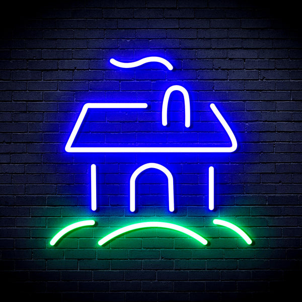 advpro-house-ultra-bright-led-neon-sign-fnu0110 - Green & Blue