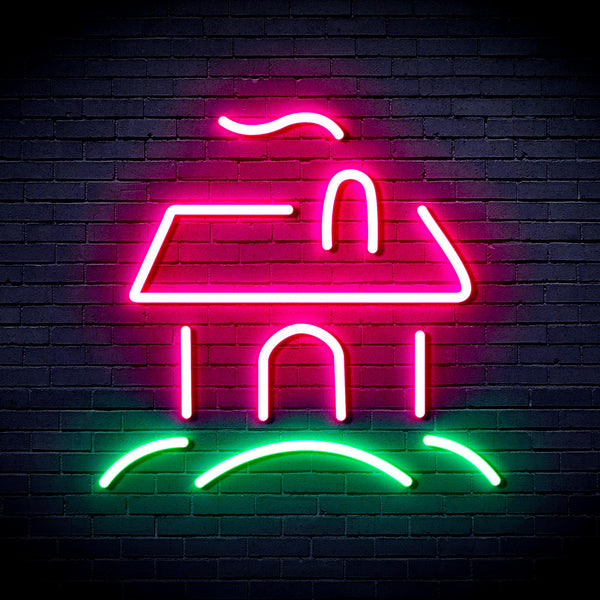 advpro-house-ultra-bright-led-neon-sign-fnu0110 - Green & Pink