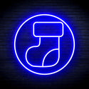 advpro-christmas-sock-ultra-bright-led-neon-sign-fnu0112 - Blue