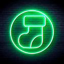 advpro-christmas-sock-ultra-bright-led-neon-sign-fnu0112 - Green