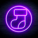 advpro-christmas-sock-ultra-bright-led-neon-sign-fnu0112 - Purple