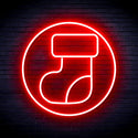advpro-christmas-sock-ultra-bright-led-neon-sign-fnu0112 - Red