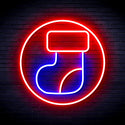 advpro-christmas-sock-ultra-bright-led-neon-sign-fnu0112 - Red & Blue