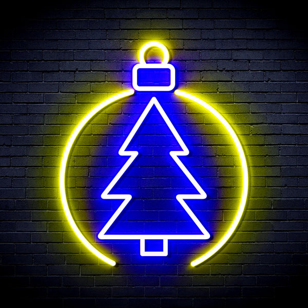 advpro-christmas-tree-ornament-ultra-bright-led-neon-sign-fnu0113 - Blue & Yellow