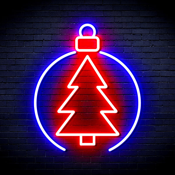 advpro-christmas-tree-ornament-ultra-bright-led-neon-sign-fnu0113 - Red & Blue