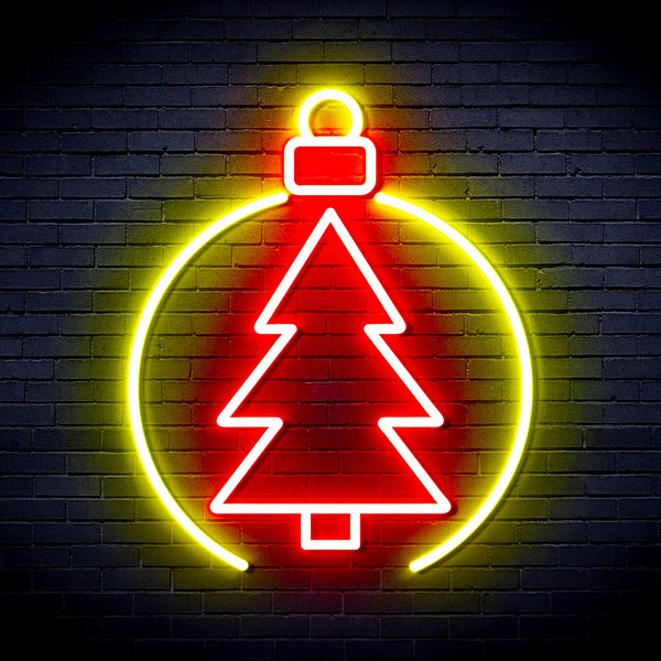 advpro-christmas-tree-ornament-ultra-bright-led-neon-sign-fnu0113 - Red & Yellow