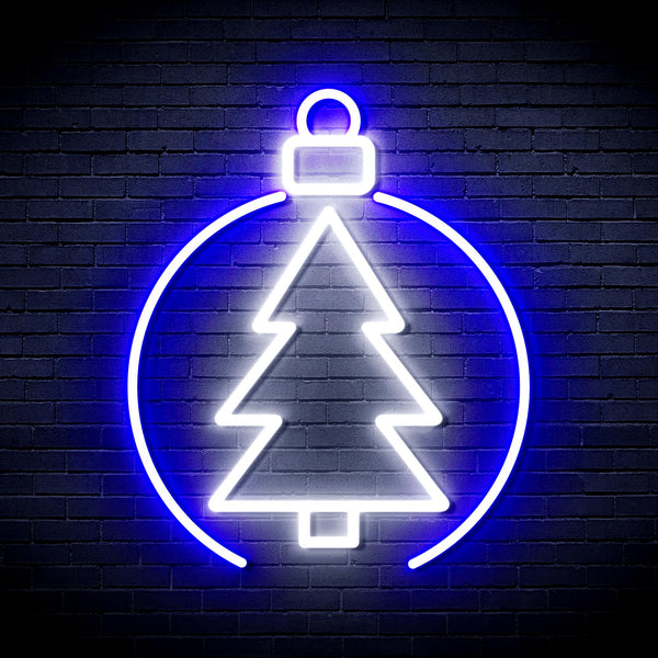 advpro-christmas-tree-ornament-ultra-bright-led-neon-sign-fnu0113 - White & Blue