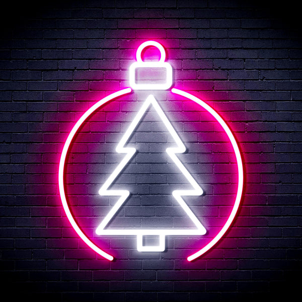 advpro-christmas-tree-ornament-ultra-bright-led-neon-sign-fnu0113 - White & Pink