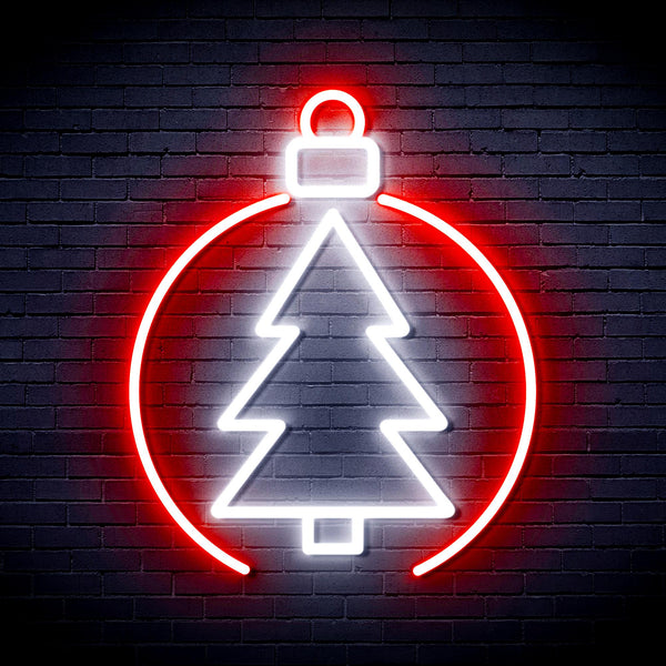 advpro-christmas-tree-ornament-ultra-bright-led-neon-sign-fnu0113 - White & Red