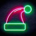 advpro-christmas-hat-ultra-bright-led-neon-sign-fnu0115 - Green & Pink