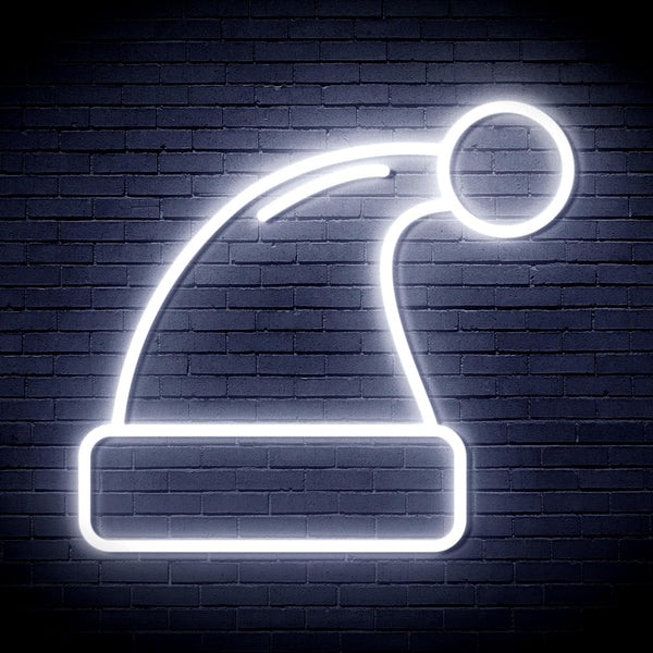 advpro-christmas-hat-ultra-bright-led-neon-sign-fnu0115 - White