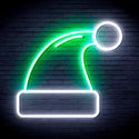 advpro-christmas-hat-ultra-bright-led-neon-sign-fnu0115 - White & Green