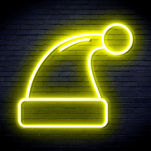 advpro-christmas-hat-ultra-bright-led-neon-sign-fnu0115 - Yellow