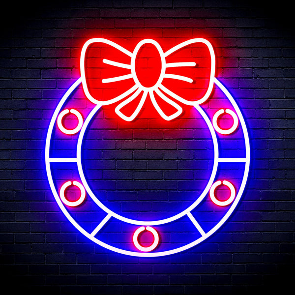 advpro-christmas-holly-ultra-bright-led-neon-sign-fnu0116 - Blue & Red