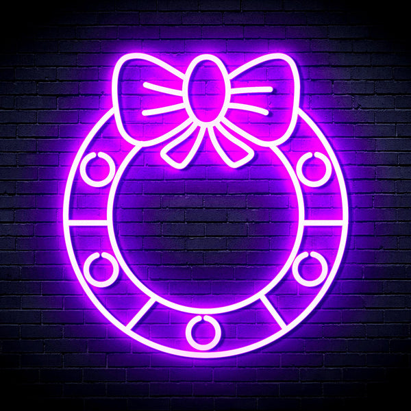 advpro-christmas-holly-ultra-bright-led-neon-sign-fnu0116 - Purple