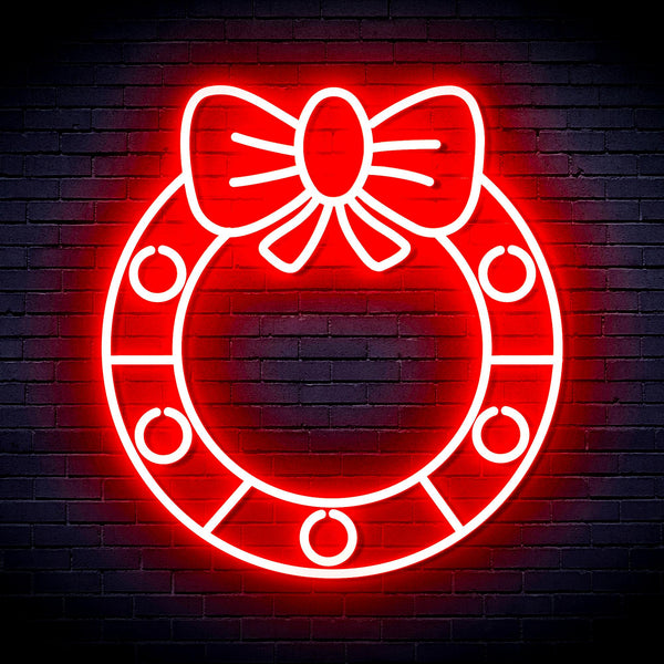 advpro-christmas-holly-ultra-bright-led-neon-sign-fnu0116 - Red