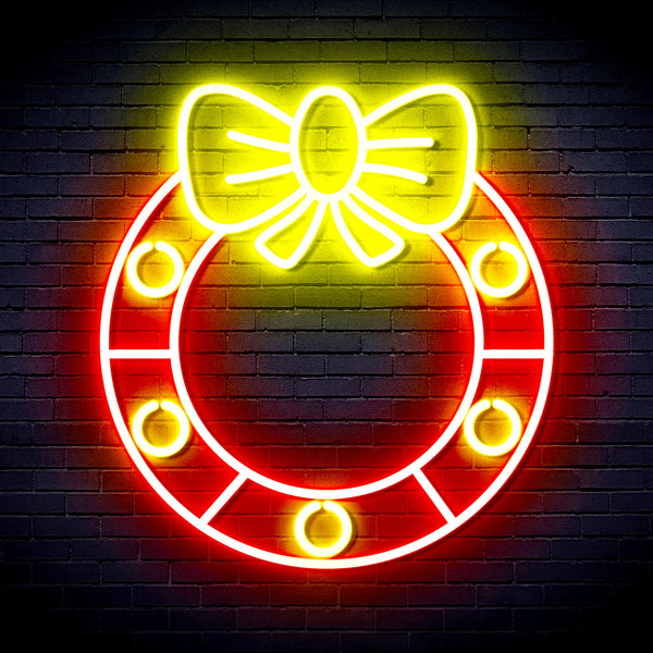 advpro-christmas-holly-ultra-bright-led-neon-sign-fnu0116 - Red & Yellow