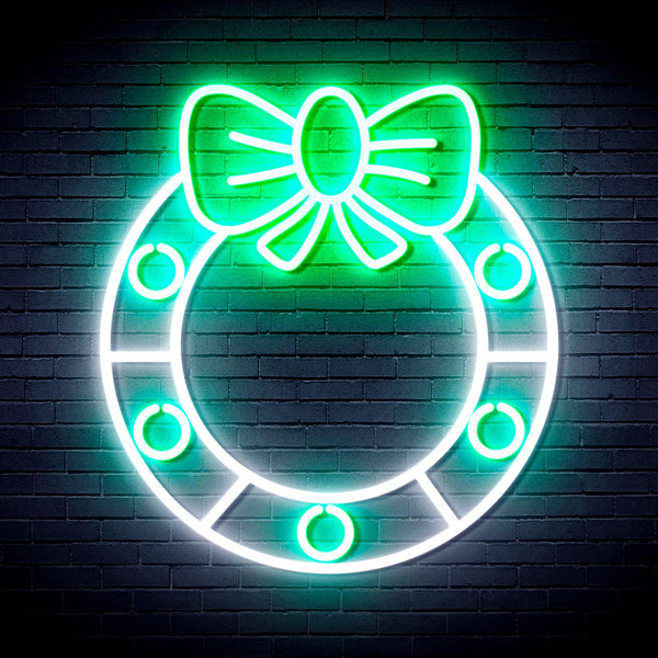 advpro-christmas-holly-ultra-bright-led-neon-sign-fnu0116 - White & Green